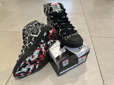 Vision Street Wear Hi Tops Black Crackle UK9/US10 NOS 80er Canvas Skateschuhe