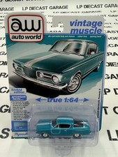 AUTO WORLD 1965 Plymouth Barracuda Formula S Turquoise 1:64 Diecast Vintage Musc