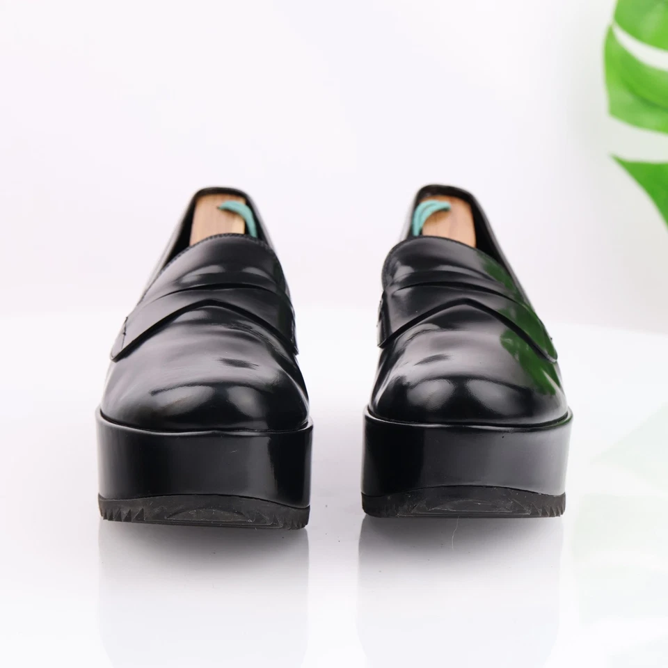 Pedro Garcia Mujer Norberta Mocasines Talla 36 6 Negro Taco Plataforma Forma Plana Zapatos Foto 2 de 4