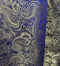 ROYAL GOLD Paisley Metallic Brocade Fabric 60 Width Sold By The Yard