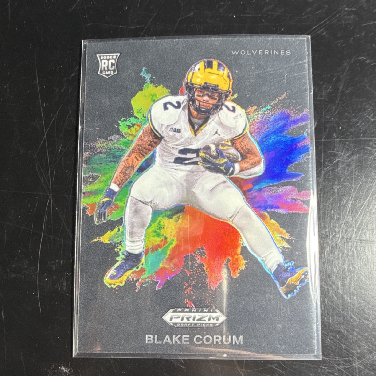2024 Panini Prizm Draft Picks Black Color Blast Blake Corum CB-20 Rookie
