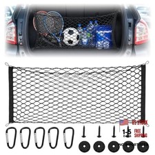 Stretchable Elastic Trunk Cargo Net with 4 Hooks Adjustable Car L