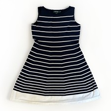 Lauren Ralph Lauren Dress Women’s  Large Blue Striped Dresses Wedding Office