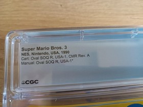 Super Mario Bros 3 Nintendo NES Bros Oval SOQ CIB Complete CGC 8.5 Graded