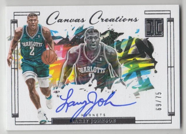 2023-24 Panini Impeccable Larry Johnson Canvas Creations Autograph Auto /75 - Image 3 of 4
