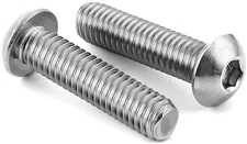 M8-1.25 X 40Mm Button Head Socket Cap Screws, Stainless Steel 18-8, Bright Finis