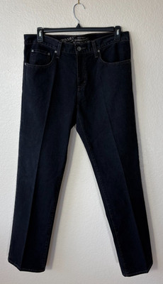 Old Navy Authentic Jeans Men s Jeans Black 34x32 Straight 100% Cotton Mid-Rise