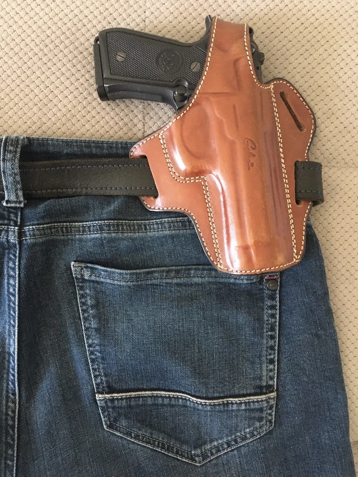 Funda de cuero marrón GALEO Beretta FS92 HECHA A MANO Foto 2 de 4