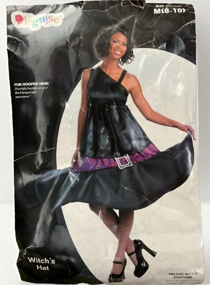 Disfraz de sombrero de bruja de Halloween. Adulto mediano. Disfraz de bruja. Foto 2 de 2