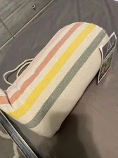 🔥Indoor Outdoor Striped Canvas Camping Hammock Yellow/coral/stone 🔥