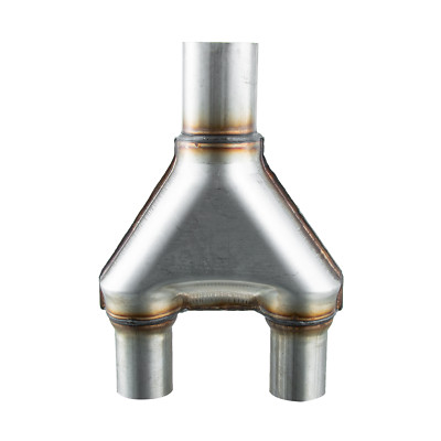 13'' L 2.5'' Single 2'' Dual Universal Stainless Y Pipe Adapter Exhaust Pipe HOT