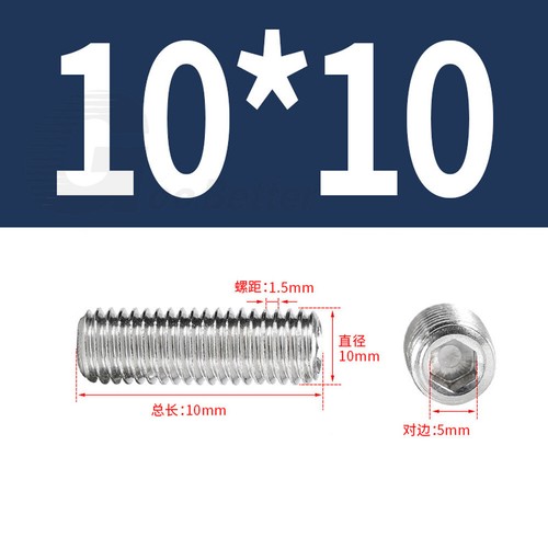Flat Point Grub Screws Allen Socket Bolts DIN 913 A2 Stainless Steel M2 M3 -M16 - Picture 14 of 19