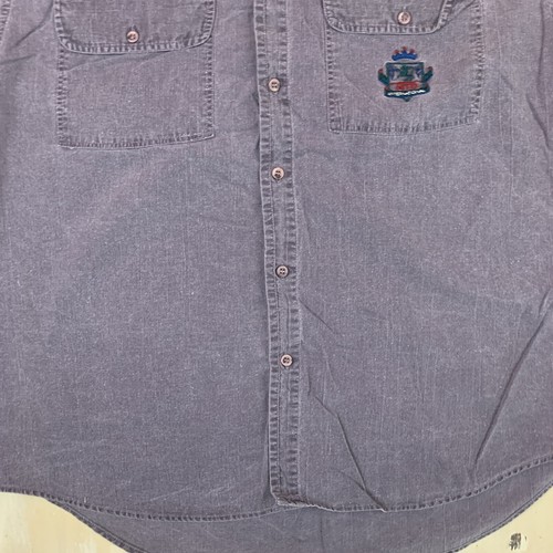 MTO INTERNATIONAL - Camicia Oxford vintage anni '90 L/S grigio abbottonato, uomo GRANDE - Foto 3 di 12