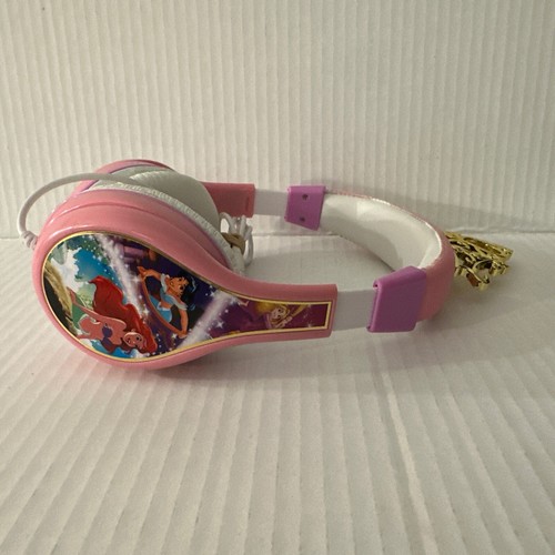 Disney Princess Headphones for Kids With Crown Used Ariel Jasmin Rapunzel Mermai - Picture 4 of 5