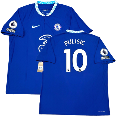 【限定】Chelsea FC サッカーシャツ Nike 選手サイン入り 2022/23 Chelsea Authentic Home Jersey #10 Pulisic 2XL Nike Player