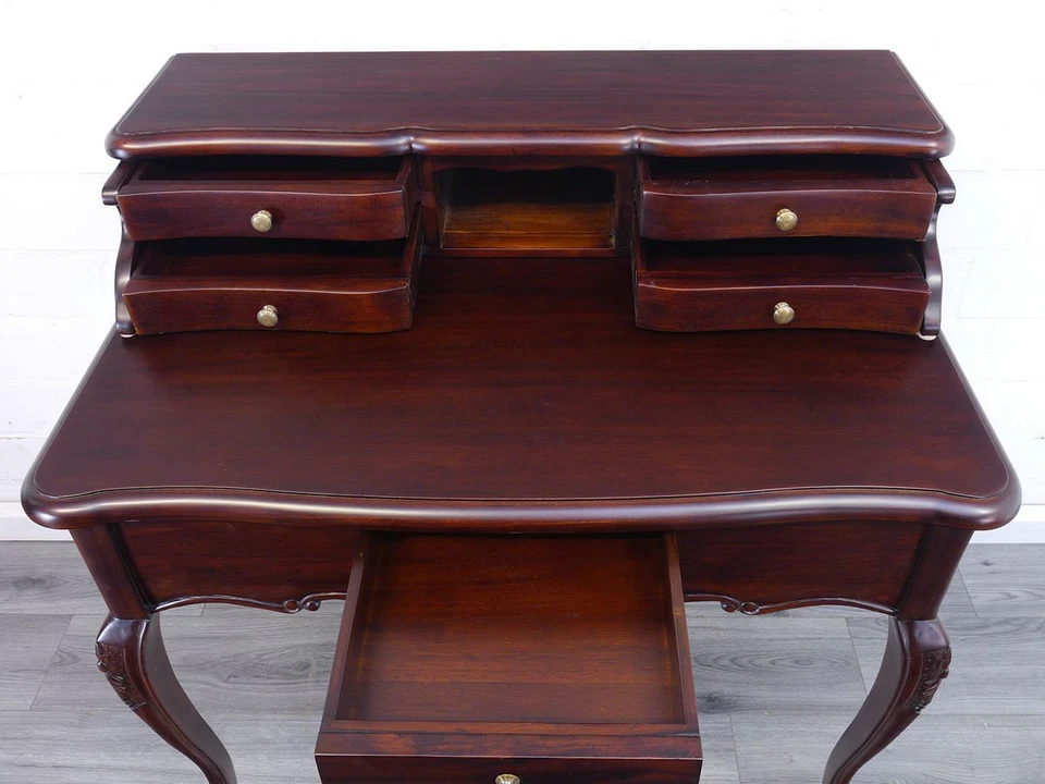 Schreibtisch Damenschreibtisch Büromöbel im Rokoko Stil Massivholz (2324) - Bild 4 von 4