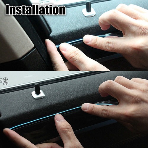 Blue Car Party Neon LED Light Glow EL Neon Wire String Strip Rope Tube Decora - Picture 6 of 12