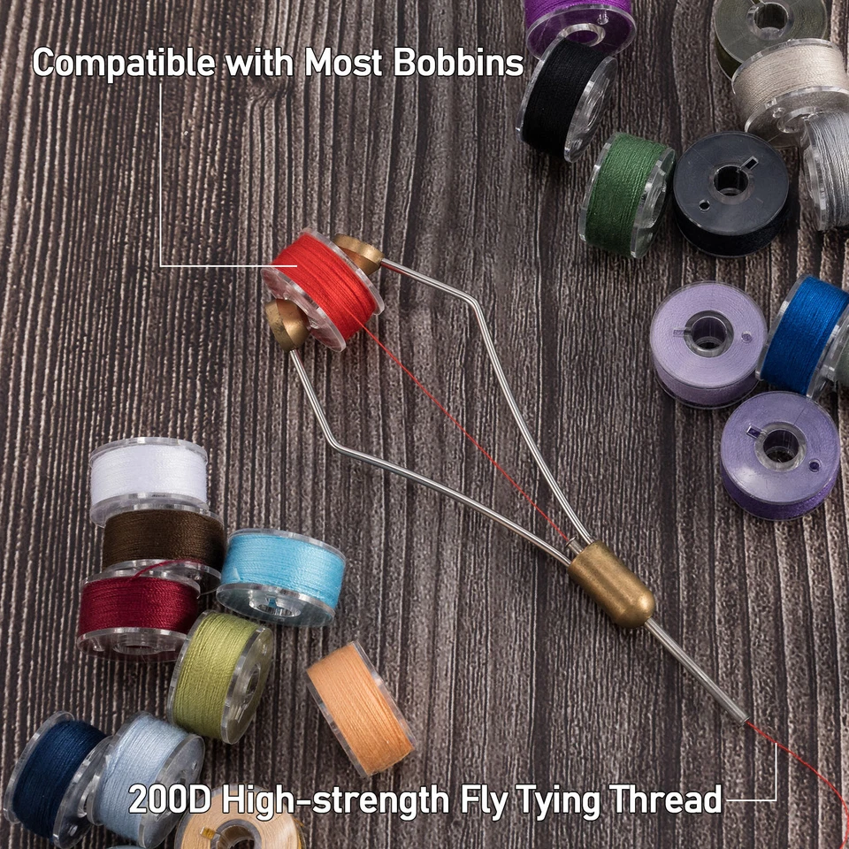 Fly Tying Thread 200D Nylon Wire Materials Kits 36 Colors Flies Lure Crappie Jig Foto 4 de 4