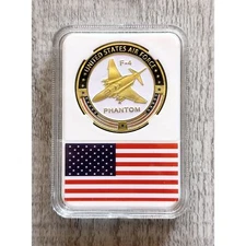 U S AIR FORCE F-4 PHANTOM Challenge Coin with case