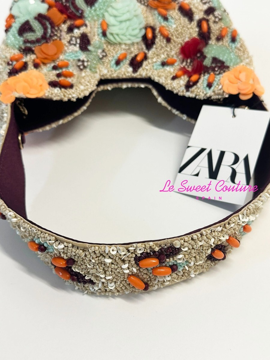 memoba♡ ZARA WOMAN NWT SS25 BEADED MINI BUCKET BAG ECRU 6587/510/719