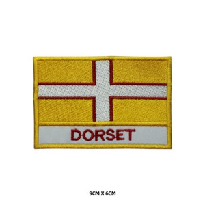 DORSET UK County Flag With Name Embroidered Iron On Patch Sew On Badge