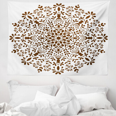 Mandala Mikrofaser Breiter Wandteppich Abstract Vector Floral