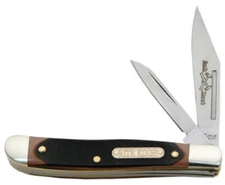 Rite Edge 2.75" Two Blade Pen Folding Peanut Pocket Knife Sawcut Delrin Handles
