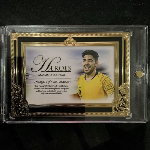 Futera World Football 2023-24 1/1 One of One Autograph Massimo Luongo 24K Gold