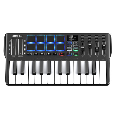 🎹 Donner DMK25 Pro MIDI Keyboard Controller 25 Keys 8 Drum Pads