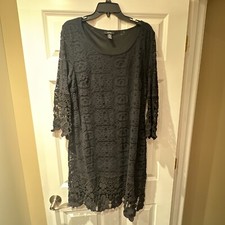 Womens Alfani Dress Sleeved Black Size: XXL