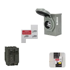 4000-8500W Generator Interlock Kit w/ 30A Inlet Box for GE 150A and 200Amp Panel