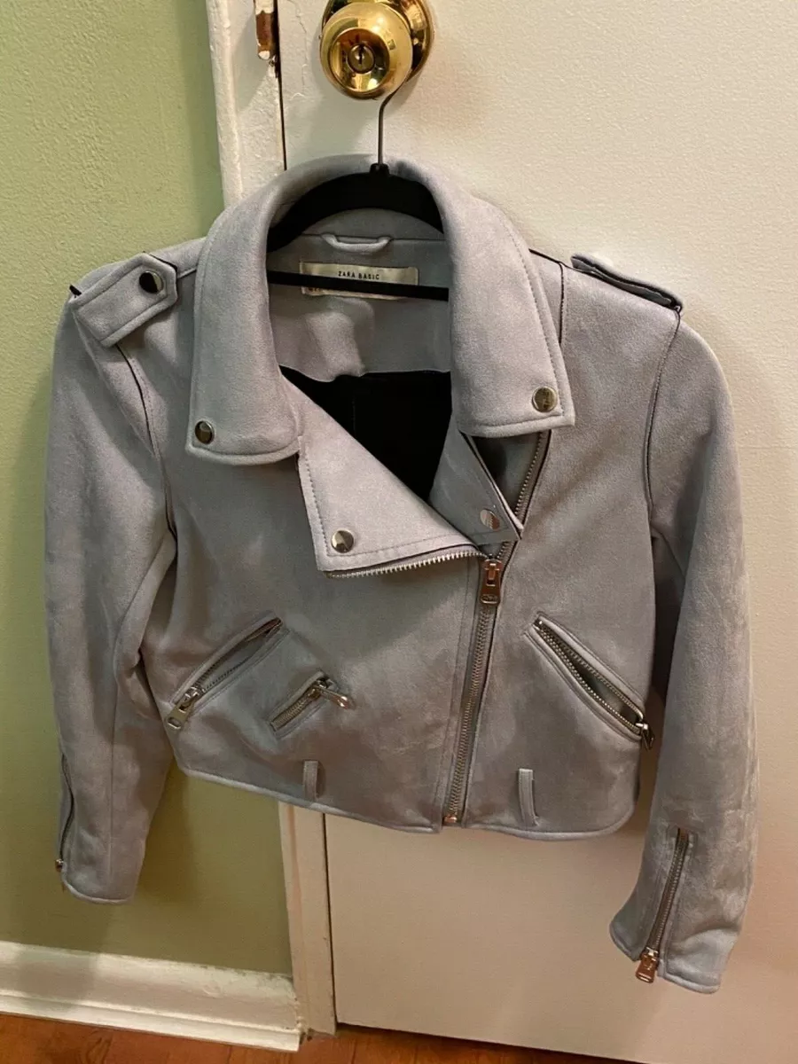 Zara faux hotsell suede biker jacket