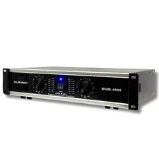 MUSYSIC Amplifier 2 Channel 4500 Watts Professional Power Amplifier, DJ Stereo