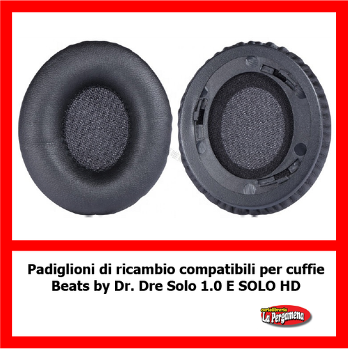 2 cuscinetti ricambi padiglioni per cuffie Beats by Dr. Dre Solo 1.0 E SOLO  HD | eBay