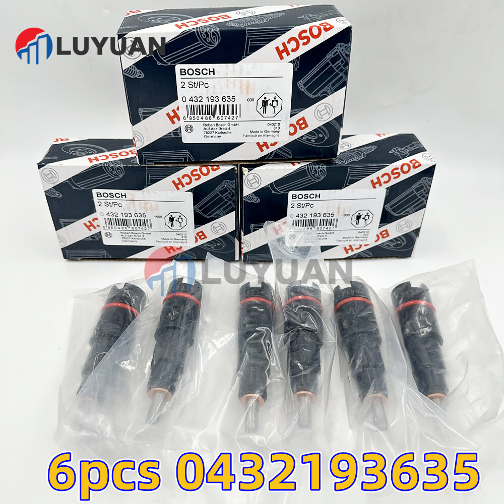 6x Bosch 0432193635 Fuel Injectors (RV275) - For Dodge Cummins 5.9L 24V VP44 (1998.5-2002) - 40-60 HP Gain