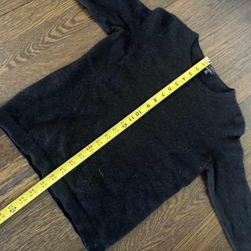 Talbots 100% Pure Cashmere Sweater Black Long Sleeve Petite Casual Size M - Picture 5 of 6