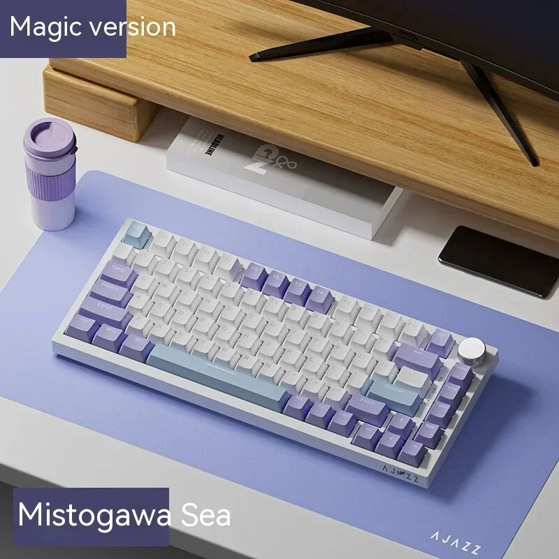 Mechanical Keyboard with TFT Screen Multifunctional Knob Gaming Keyboard Triple Mode Connectivity for Enhanced Performance Mechanical Keyboard with TFT Screen Multifunctional Knob Gaming Keyboard Triple Mode Connectivity for Enhanced Performance