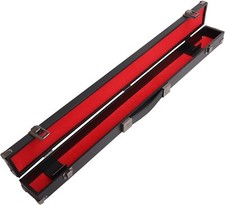 1x1 Hard Billiard Pool Cue Hard Box. 1/2 Cue Case for 1 Butts/1 ShaftsOpen - Red