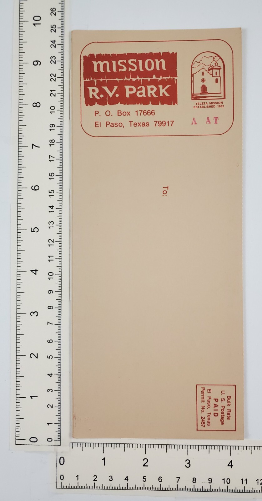 1980s Mission RV Park El Paso Texas TX Overnight Camping Vintage Travel