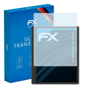 atFoliX 2x Displayschutzfolie für Onyx Boox Tab Ultra C Schutzfolie klar Folie
