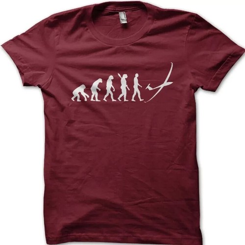 Gliding Evolution Glider Pilot Sail Plane printed quality t-shirt 9097 - Picture 7 of 11