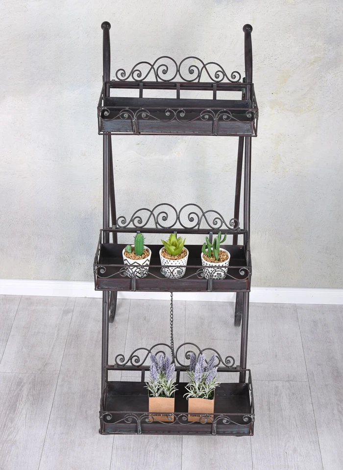 Pflanzentreppe Pflanzregal 3 Etagen Blumenständer Blumenregal Blumentreppe 110cm - Bild 3 von 4