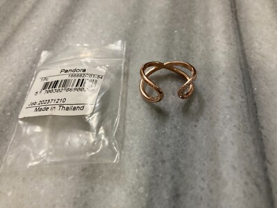 PANDORA WRAPPED OPEN INFINITY ROSE GOLD PLATED RING