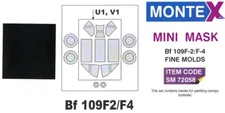 Montex 1/72 MESSERSCHMITT Bf-109F-2/F-4 CANOPY & WHEELS PAINT MASK Fine Molds