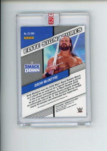 2023 Donruss Elite WWE Drew McIntyre #ES-DMI Elite Signatures Blue Auto 3/25 - Picture 2 of 2