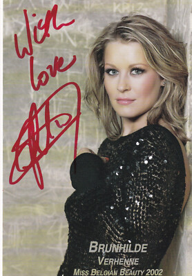 Autogramm - Brunhilde Verhenne (Miss Belgien 2002)
