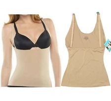 Ladies Womens Body Shaper Firm Control Open Bust Cami Top Shapewear Size-2X
