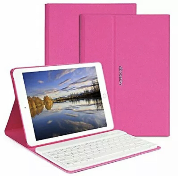Upgrade Your iPad Pro 9.7 A1673 with MORECOO Rotatable PU Keyboard Case-image