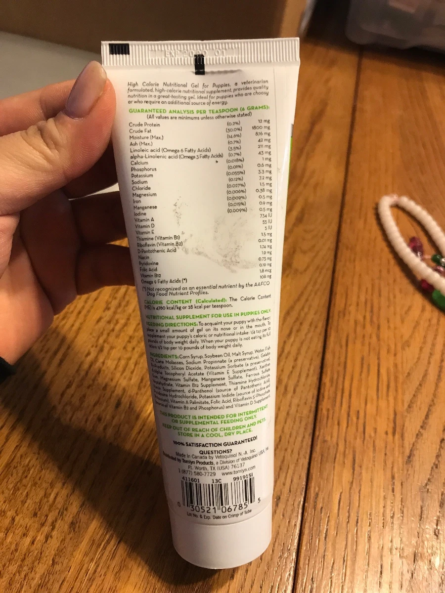 Tomlyn high calorie clearance nutritional gel for puppies