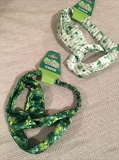 2 ST. PATRICK S DAY Printed satin fabric headband, stretch One Size Hairband